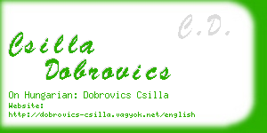 csilla dobrovics business card